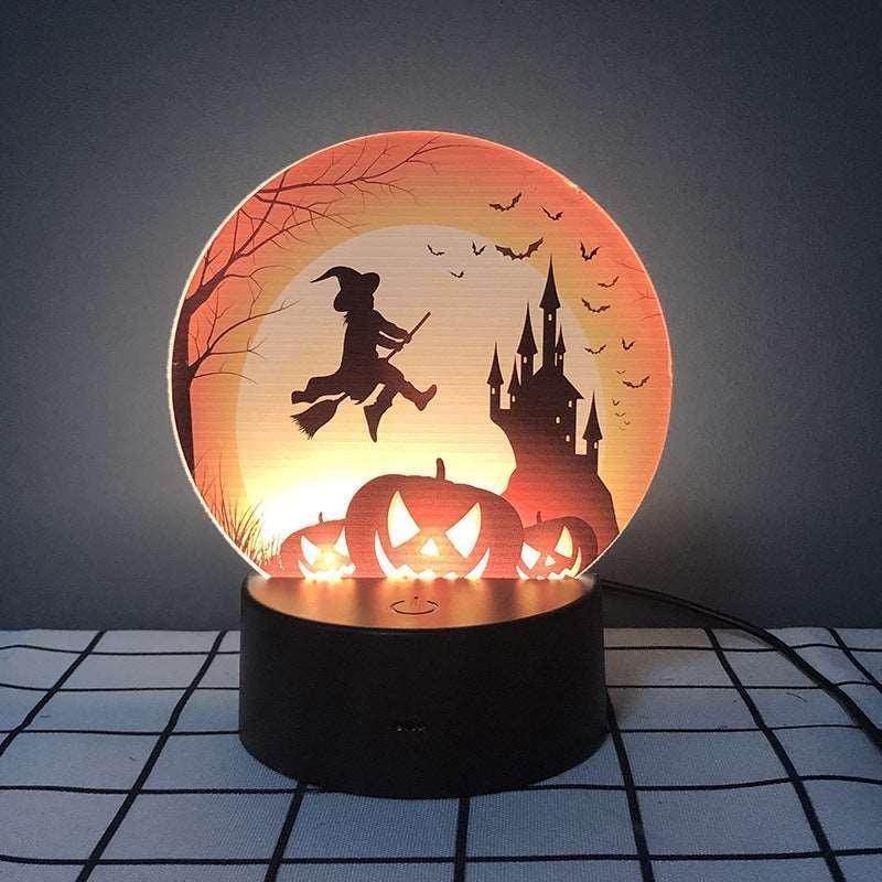 Pumpkin Bat Pattern Night Light - Phantom of the Vogue