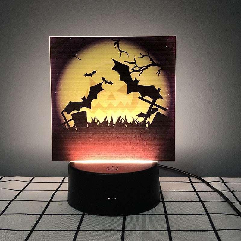 Pumpkin Bat Pattern Night Light - Phantom of the Vogue