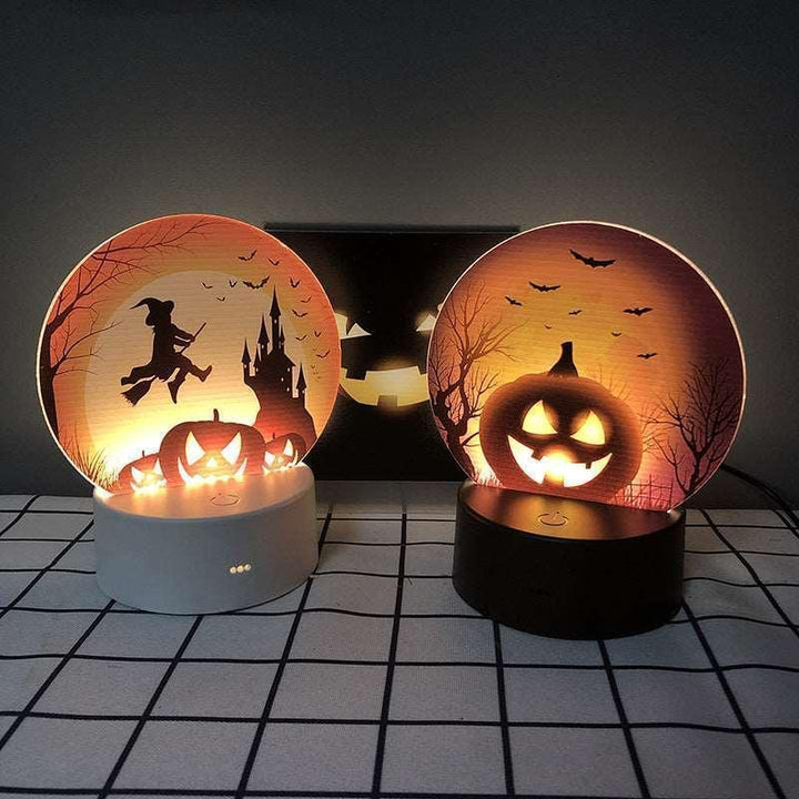 Pumpkin Bat Pattern Night Light - Phantom of the Vogue