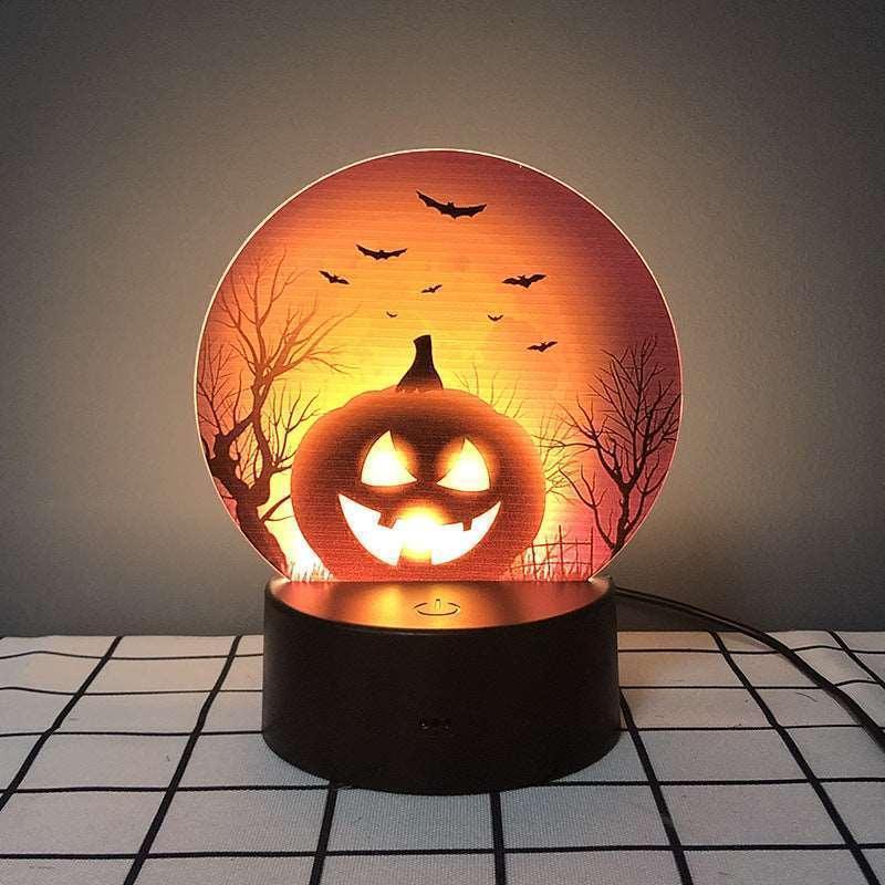 Pumpkin Bat Pattern Night Light - Phantom of the Vogue