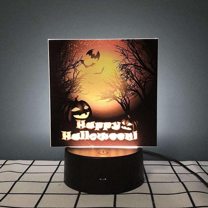 Pumpkin Bat Pattern Night Light - Phantom of the Vogue