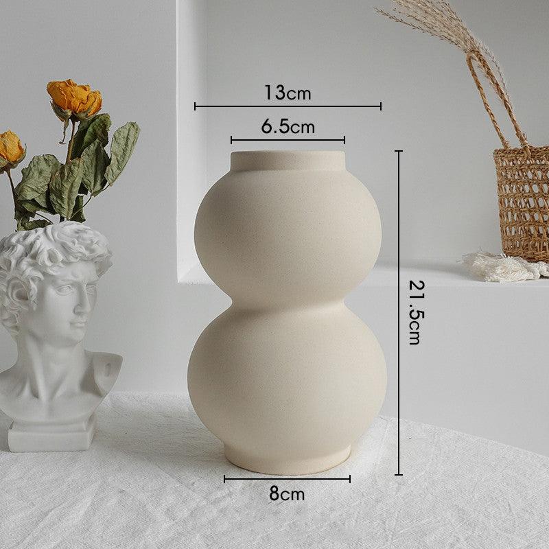 Simplicity Ceramic Vase Dry Flower Arrangement Home Decoration Ornament Living Room Display Art Vases Phantom of the Vogue