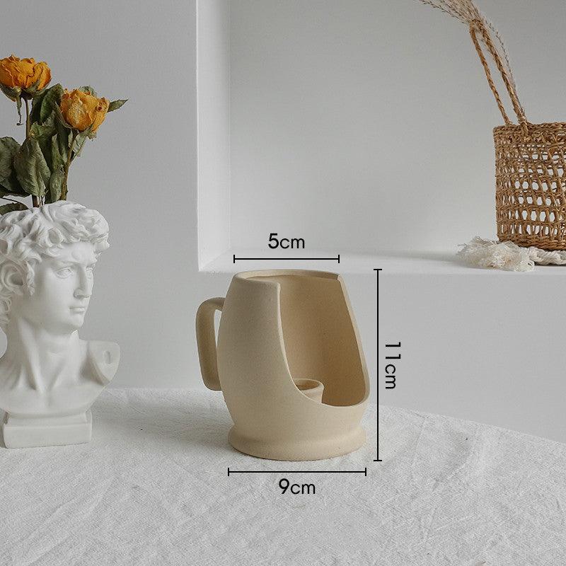 Simplicity Ceramic Vase Dry Flower Arrangement Home Decoration Ornament Living Room Display Art Vases Phantom of the Vogue