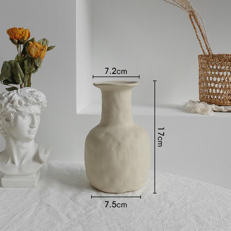 Simplicity Ceramic Vase Dry Flower Arrangement Home Decoration Ornament Living Room Display Art Vases Phantom of the Vogue