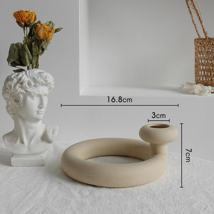 Simplicity Ceramic Vase Dry Flower Arrangement Home Decoration Ornament Living Room Display Art Vases Phantom of the Vogue