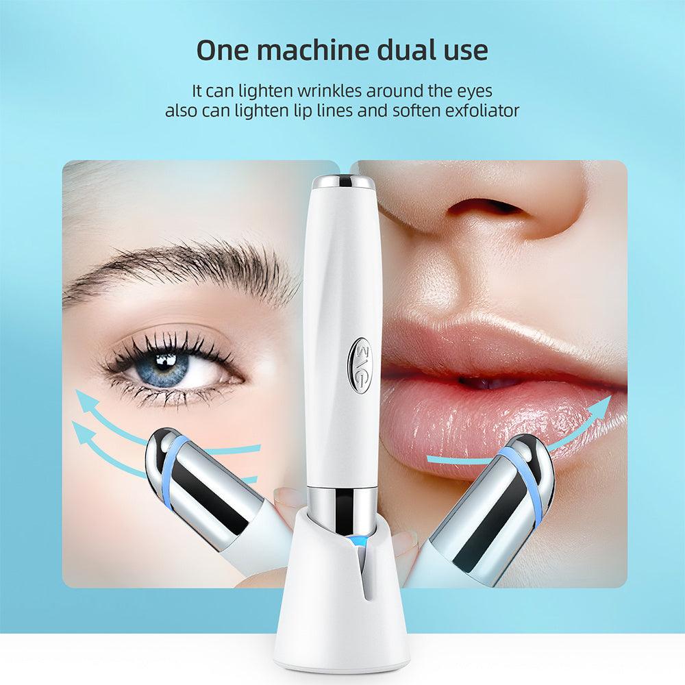 Eye And Face Massager Tool Wand Pen, Portable Eye Lift Wand Heated Warm, Sonic Vibration Treatment For Puffy Eyes Dark Circles Eye Bags Electric Eye Massager Wand Eye Massage Pen Anti Aging Phantom of the Vogue