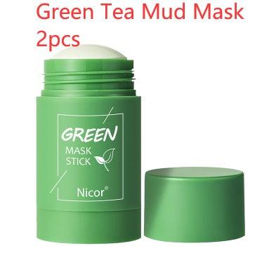 Cleansing Green Tea Mask Clay Stick Oil Control Anti-Acne Whitening Seaweed Mask Skin Care Phantom of the Vogue