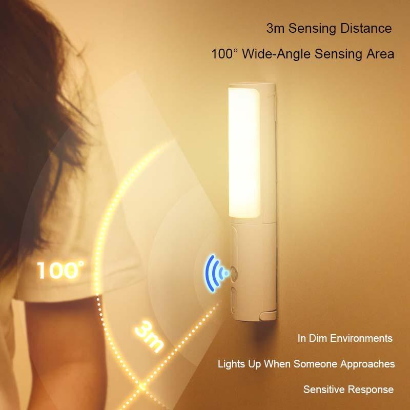 New Style Smart Human Body Induction Motion Sensor LED Night Light For Home Bed Kitchen Cabinet Wardrobe Wall Lamp Phantom of the Vogue