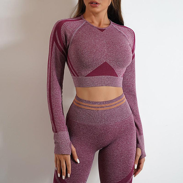 Seamless Yoga Pants Sports Gym Fitness Leggings Or Long Sleeve Tops Outfits Butt Lifting Slim Workout Sportswear Clothing Phantom of the Vogue