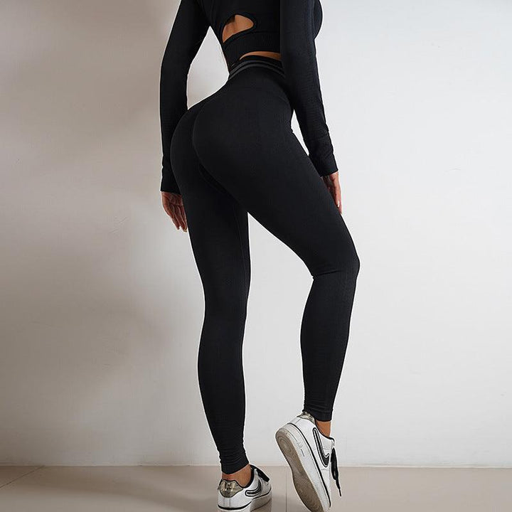 Seamless Yoga Pants Sports Gym Fitness Leggings Or Long Sleeve Tops Outfits Butt Lifting Slim Workout Sportswear Clothing Phantom of the Vogue