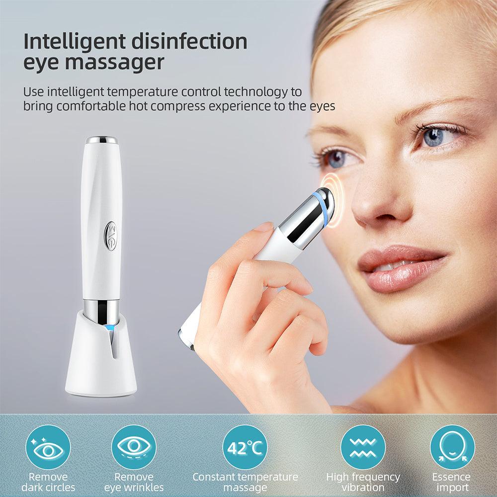 Eye And Face Massager Tool Wand Pen, Portable Eye Lift Wand Heated Warm, Sonic Vibration Treatment For Puffy Eyes Dark Circles Eye Bags Electric Eye Massager Wand Eye Massage Pen Anti Aging Phantom of the Vogue