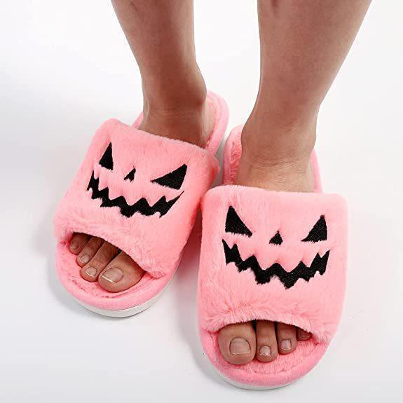 Halloween Pumpkin Soft Slippers - Phantom of the Vogue