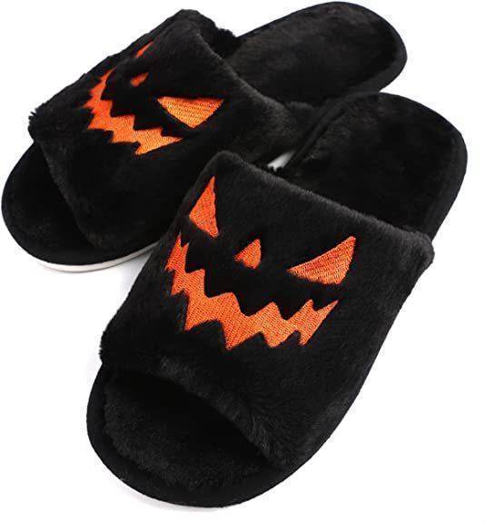 Halloween Pumpkin Soft Slippers - Phantom of the Vogue