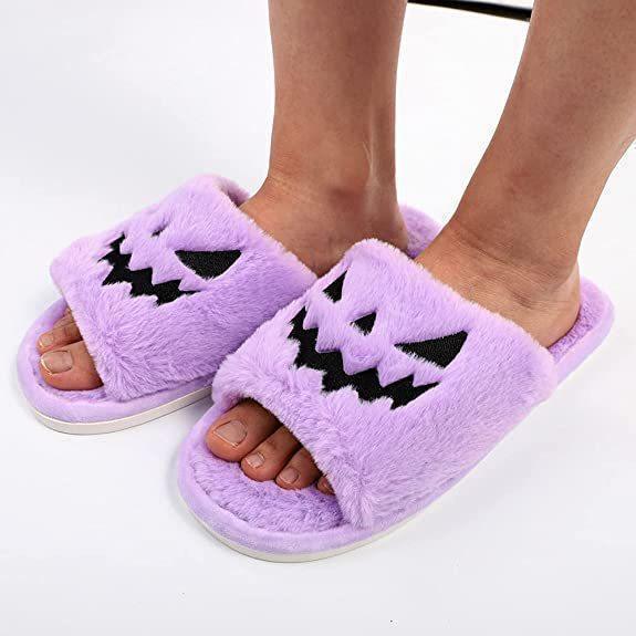 Halloween Pumpkin Soft Slippers - Phantom of the Vogue