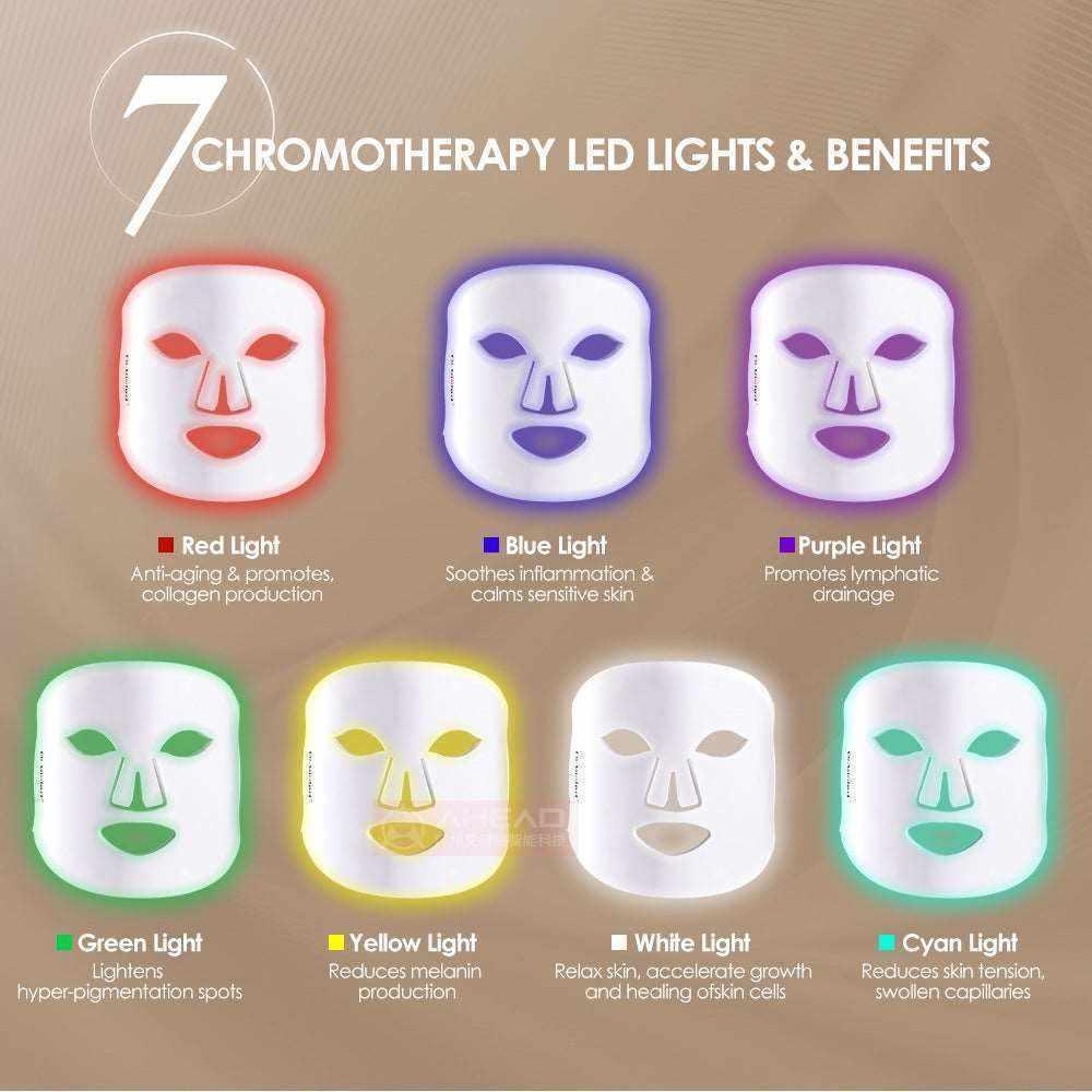 LED silicone colorful light mask facial care - Phantom of the Vogue