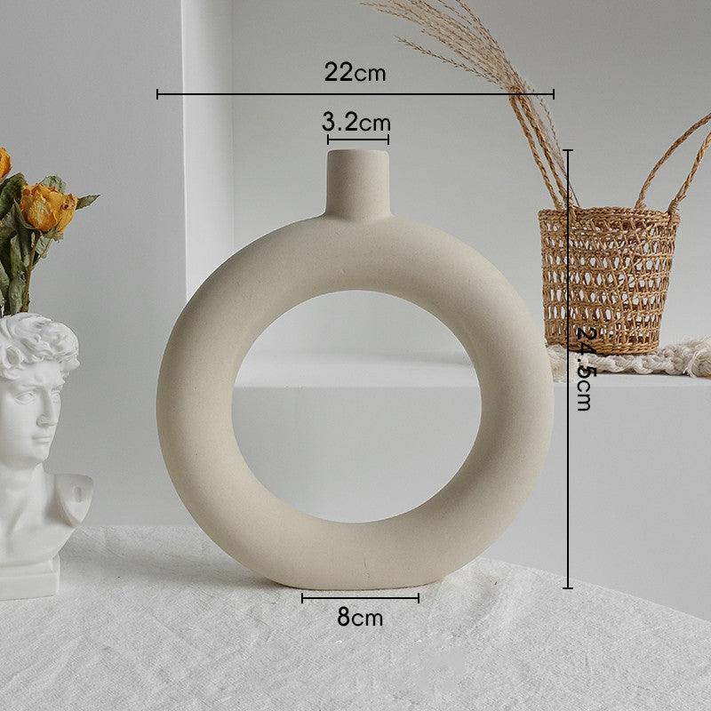 Simplicity Ceramic Vase Dry Flower Arrangement Home Decoration Ornament Living Room Display Art Vases Phantom of the Vogue