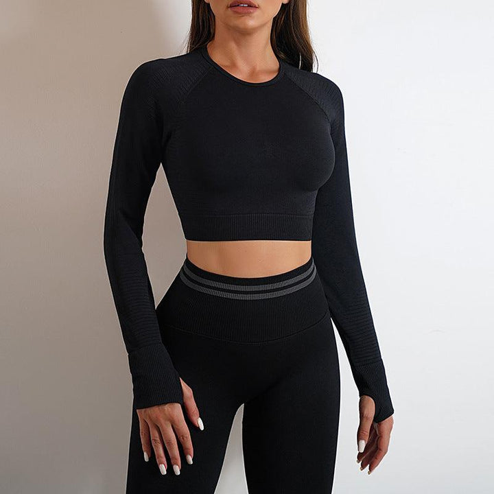 Seamless Yoga Pants Sports Gym Fitness Leggings Or Long Sleeve Tops Outfits Butt Lifting Slim Workout Sportswear Clothing Phantom of the Vogue